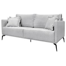 Sofa Liv 3 Lugares 220cm Pes Aço Linho 234 Grigio Ezz