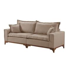 Sofá 4 Lugares Living M-47 Veludo Martins - Martins Estofados, Bege