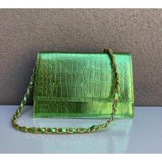 Bolsas Pequena Feminina Transversal Ombro Mão Alça Corrente - SEM MARC