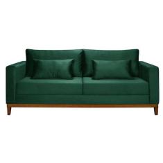 Sofá 3 Lugares Bahamas Suede Verde 230 cm - Mobly