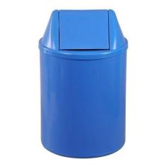 Lixeira Plástica Com Tampa Vai-vem 12 Litros - JSN, Azul
