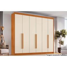 Guarda Roupa 6 Portas e 6 Gavetas Versalhes Cinamomo/Off White - Conquista