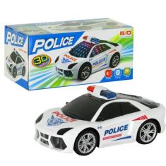 Brinquedo Infantil Carrinho de Policia com Luzes 3D Som Luz - Toy King