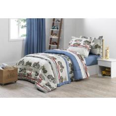 Jogo De Cama Solteiro Aventura Karsten Percal 180 Fios 3 Pç