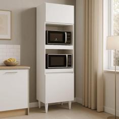 Paneleiro Torre Quente para Cozinha 02 Portas Ruth Branco 56 Cm L06 - 