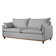 Sofá 4 Lugares Living M-168 Veludo Martins Cinza