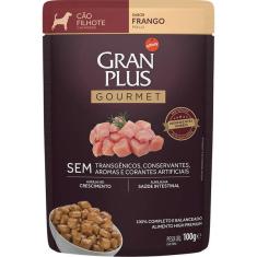 Ração Úmida GranPlus Sachê Gourmet Frango para Cães Filhotes - 100 g