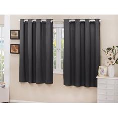 Cortina Cozinha Blackout Tecido Preta 2,80x1,30 Corta Luz