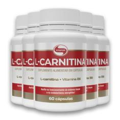 Kit 5 L Carnitina com Vitamina B6 Vitafor 60 Cápsulas