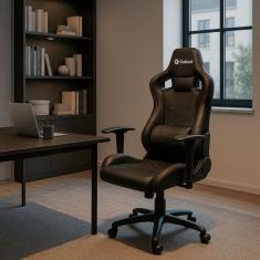 Cadeira Gamer Racer Giratória Gallant Altura Regulável Preta e Vermelha GCD100RPUA-PT