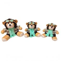 Urso Pelúcia Aviador Verde 3 Un