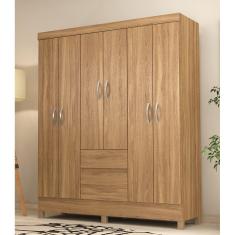 Guarda Roupa Roupeiro Solteiro 62920 06 Portas 02 Gavetas Flash II Amendola Touch Demóbile