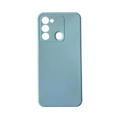 Capa Capinha Case Aveludada Compatível Para Tecno Spark 8C - DB, Azul-