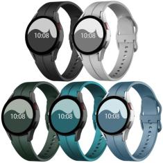 Watch Band Oanux, pacote com 5 unidades de silicone macio para Samsung