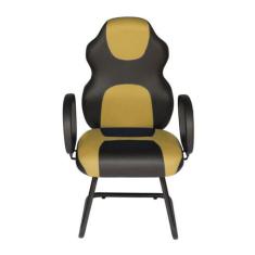 Cadeira Gamer Interlocutor Linha Gamer Racing Amarelo - Design Office 