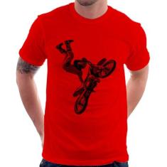 Camiseta Motocross Freestyle Trick - Foca na Moda, Vermelho, M