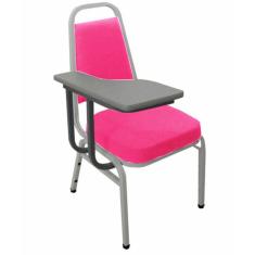 Cadeira Universitária Empilhável Linha Hotel Plus Rosa