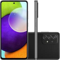 Smartphone Samsung Galaxy A52 128GB 4G Wi-Fi Tela 6.5'' Dual Chip 6GB RAM Câmera Quádrupla + Selfie 32MP - Preto