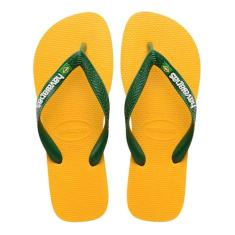 Chinelo Havaianas Brasil Logo Amarelo Pop 41/42
