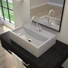 Kit Cuba Q45 com Torneira 1198 Metal 1/4 Volta Compace Cinza