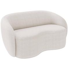 Sofá 3 Lugares 160cm Sala De Estar Living Oscar K01 Bouclê Creme