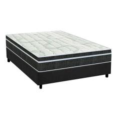 Cama Box Casal: Colchão Molas Bonnel Orthoflex Venezia + Base CRC Sued