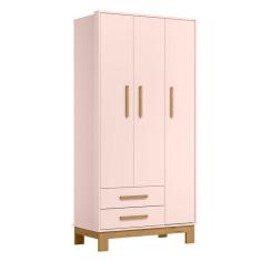 Guarda Roupa Infantil Q Encanto Slim 4340 Rosa Acetinado - Qmovi