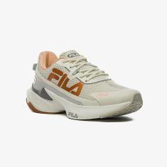 Tênis Esportivo Feminino Fila Recovery Branco/Salmao 1151968