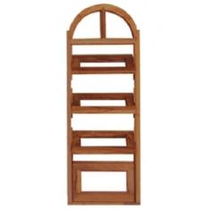 Vitrô Capelinha Basculante de Madeira Imbuia em Arco 45 x 1,40 Rodam Natural