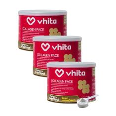 Vhita Colágeno Hidrolisado Verisol Com Ácido Hialuronico Em Pó Neutro 120gr - 3 Potes