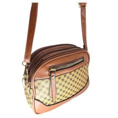 Bolsa feminina tiracolo transversal media três divisórias luxo - Glamo