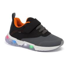 Tênis Klin Light Com Led 604055 Grafite/Preto/Laranja-Unissex