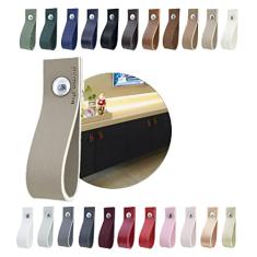 Kit com 08 Puxadores Doko Parafuso para Móveis Armário Guarda Roupa Gaveta Porta Baús Caixas Bandeja Cesto Tábua - Cor Textura de Couro