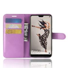 Capa HUAWEI P20 Pro, carteira flip de couro PU premium com compartimento para cartão, suporte e fecho magnético [capa interior à prova de choque de TPU] Compatível com HUAWEI P20 Pro