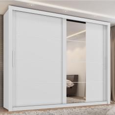 Guarda Roupa Casal com Espelho 2 Portas 6 Gavetas Imperador Plus