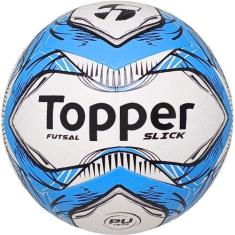 Bola Futsal Topper Slick Ii - Azul, Azul e Preto, 64