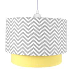 Lustre Tubular Duplo Chevron Cinza Quarto Bebê Infantil