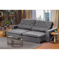 Sofá Modular Rio Branco 5 Lugares 2.50 MT Retrátil e Reclinável Veludo Nobre Sofatec