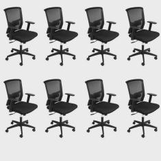 Kit 8 Cadeiras para Escritório Diretor com Nr17 Tóquio 3329