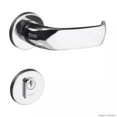 Fechadura Externa Aço Zamac Contemporânea Pado Cromado