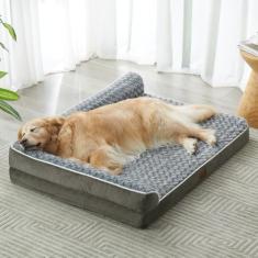 BFPETHOME Camas ortopédicas para cães grandes - Sofá impermeável para animais de estimação com capa lavável removível, cama de cachorro grande com forro impermeável e fundo antiderrapante, cama para
