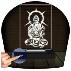 Luminária Led 3D Buda Abajur 1 |