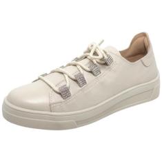 Tenis Feminino Casual Conforto Couro Strass CACCI