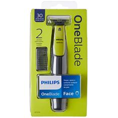 Aparador de Pêlos, Philips, OneBlade QP2510/10, Cinza/Verde