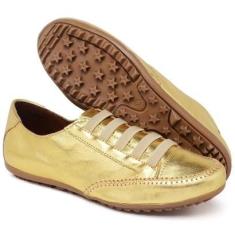 Tênis feminino Mocatênis Elástico Bella Dama em Couro Legítimo-Feminino