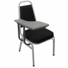 Cadeira Universitária Empilhável Linha Hotel Plus Preto
