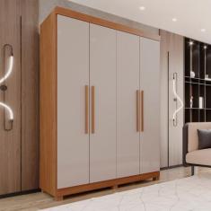 Guarda-roupa 4 Portas 3 Gavetas New Malibu Espresso Móveis