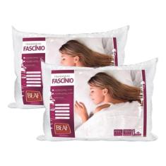 Travesseiro Em Silicone Forro De Algodão 700G Alto 2 Peças - Nathalia 