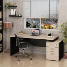 Mesa de Escritório Pedestal 3 Gavetas 190x70cm - Netmobil