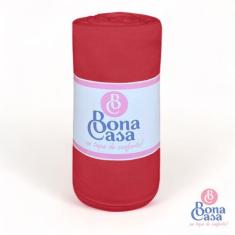 Lençol Queen de Elástico Avulso  Algodão - BonaCasa, VERMELHO